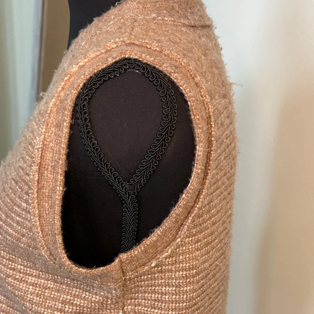 Women's Tan Sweater Vest - Picture 3 of 6